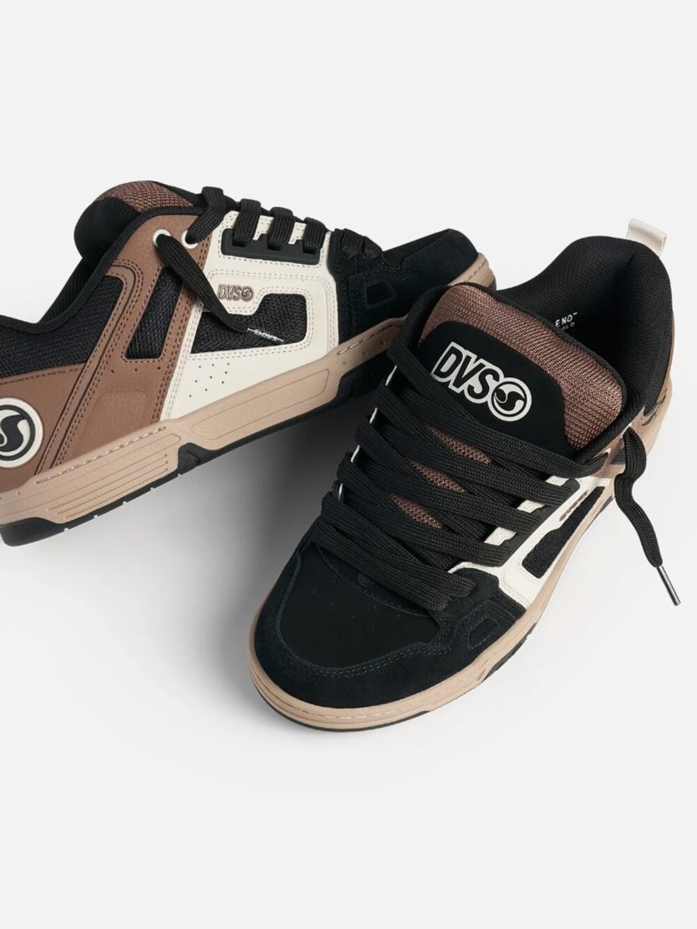 DVS Shoes Comanche in Black / Taupe / Brown, Size 9.5